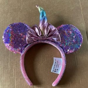 Disney Sequins Unicorn Minnie Mouse Ear Headband